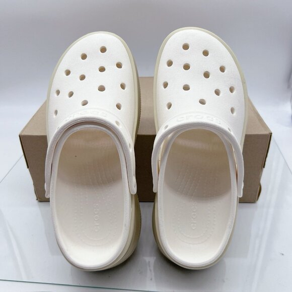 CROCS CLASSIC STACKED CLOG Platform CHALK WHITE Womens US 9 - NEW - Picture 12 of 12